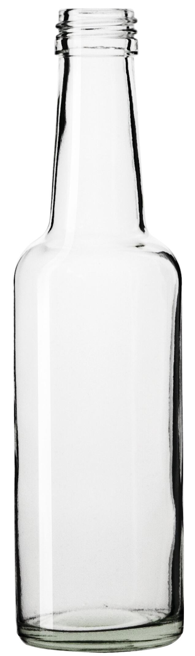 Bouteille de verre à col droit claire - 250ml