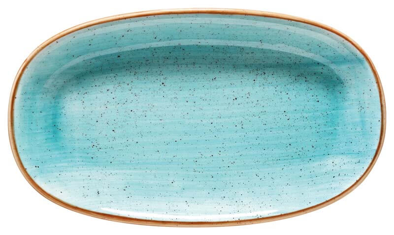 Bonna Aura Aqua Assiette Gourmet ovale 19x11cm turquoise - 12 pièces