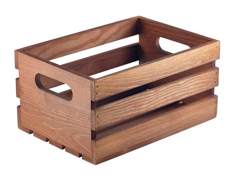 Caisse en bois, Dark Rustic Braun - 21x15x10,8cm