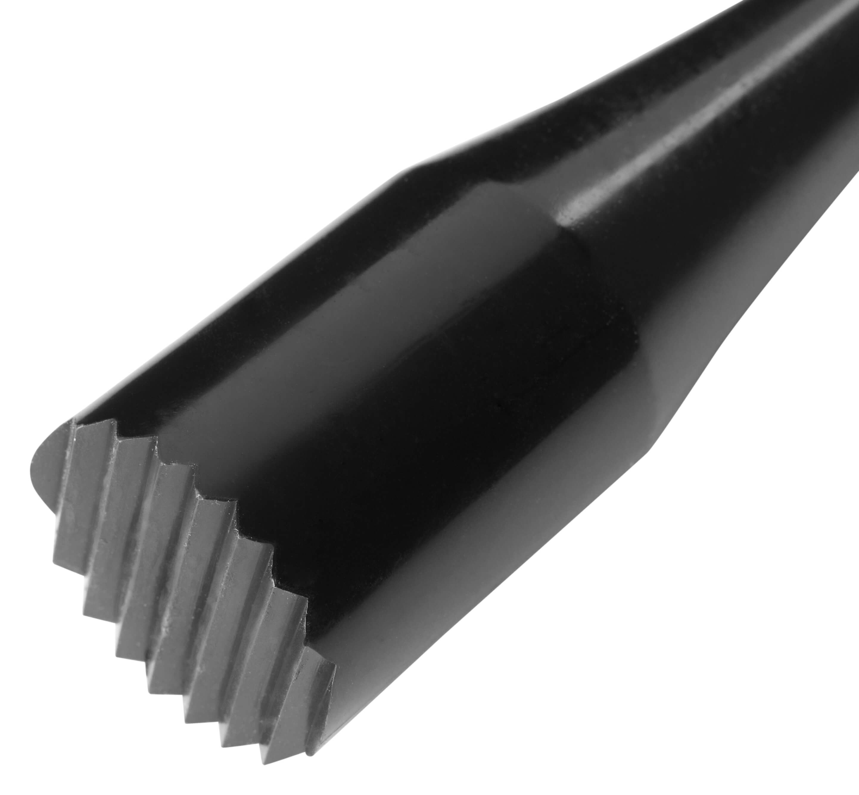 Pilon de bar Maxi, plastique, extrémité ondulée - noir (29cm)