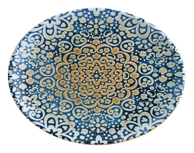 Bonna Alhambra Moove Plateau ovale 31x24cm bleu - 6 pièces