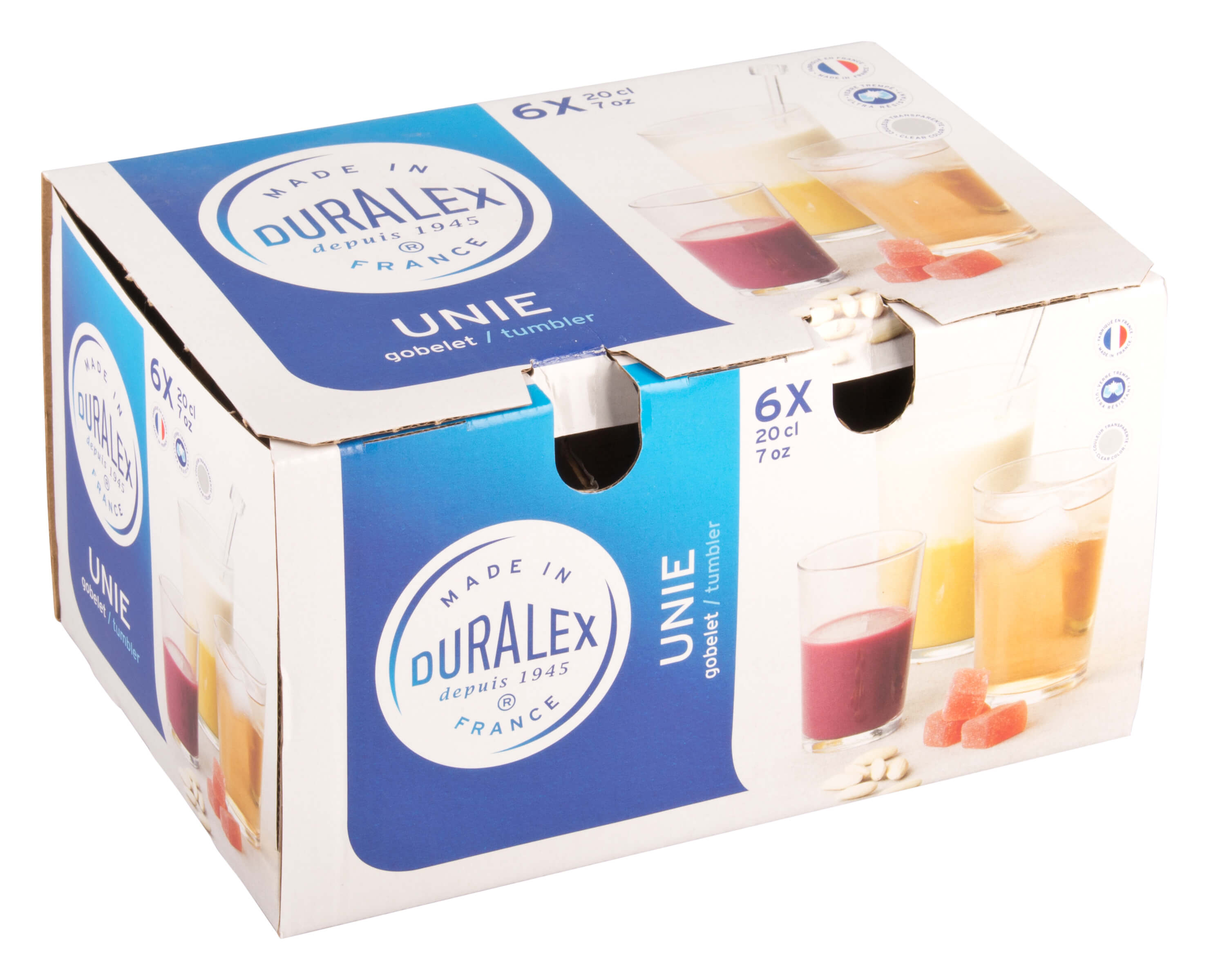 Verre d'eau Chope Unie, Duralex - 200ml (72 pcs.)