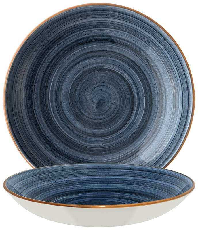 Bonna Aura Dusk Bloom Assiette creuse 25cm bleu - 6 pièces