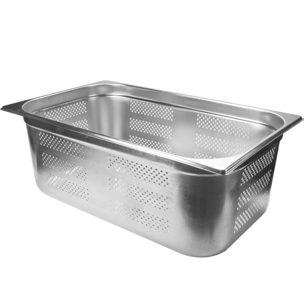 Récipient Gastro Norm perforé profondeur 200mm - Inox (GN 1/1)