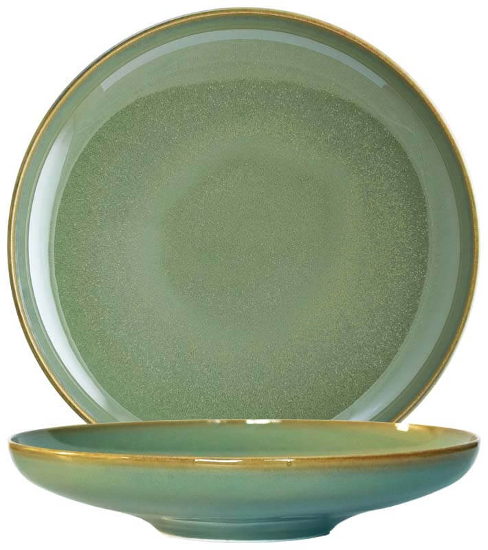 Bonna Sage Assiette à pâtes Hygge 25cm vert - 6 pièces