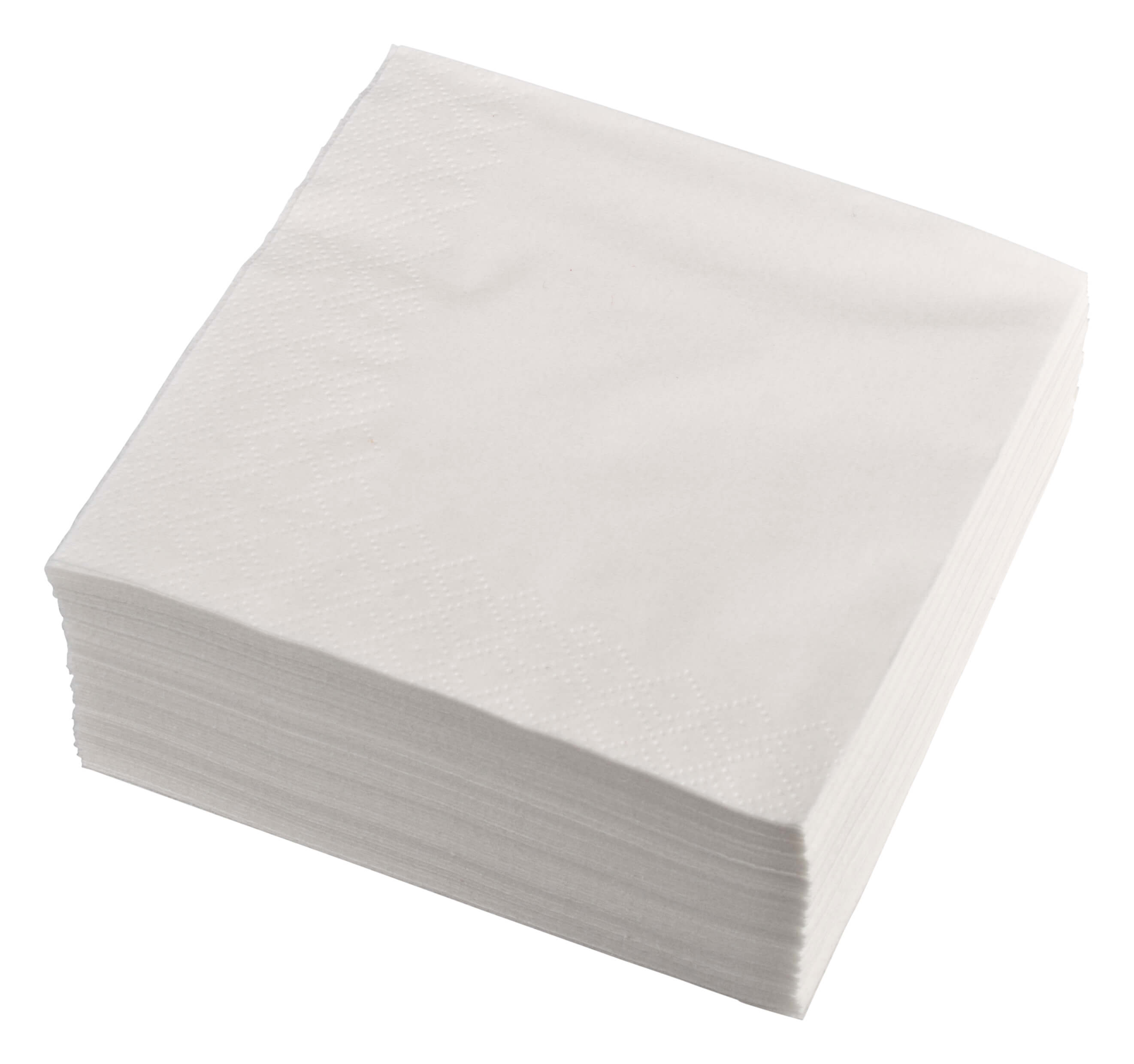 Serviettes cocktail, 24x24cm, 1/4 pli, 2 plis - blanc (300 pcs.)