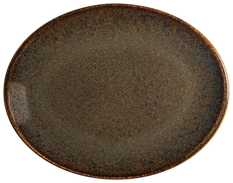 Bonna Ore Tierra Moove Plateau ovale 25x19cm marron - 12 pièces