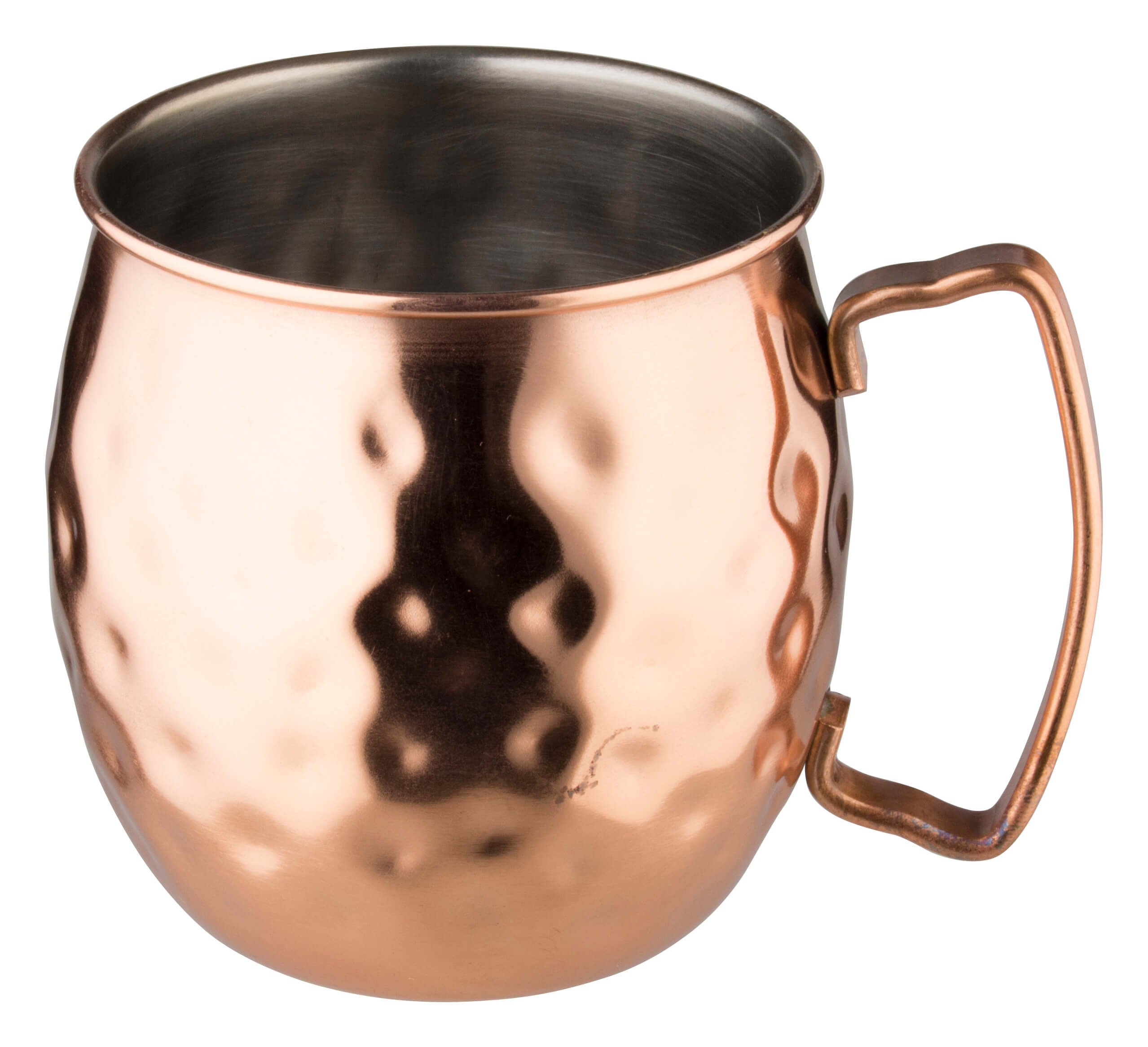 Gobelet en acier inoxydable Moscow Mule, cuivré, martelé, Prime Bar - 400ml