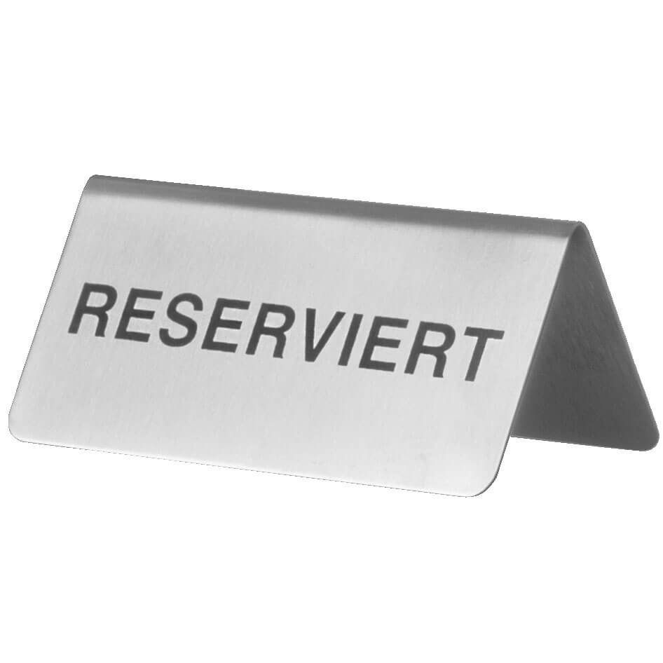 Présentoir de table "Réservé" - Acier inoxydable