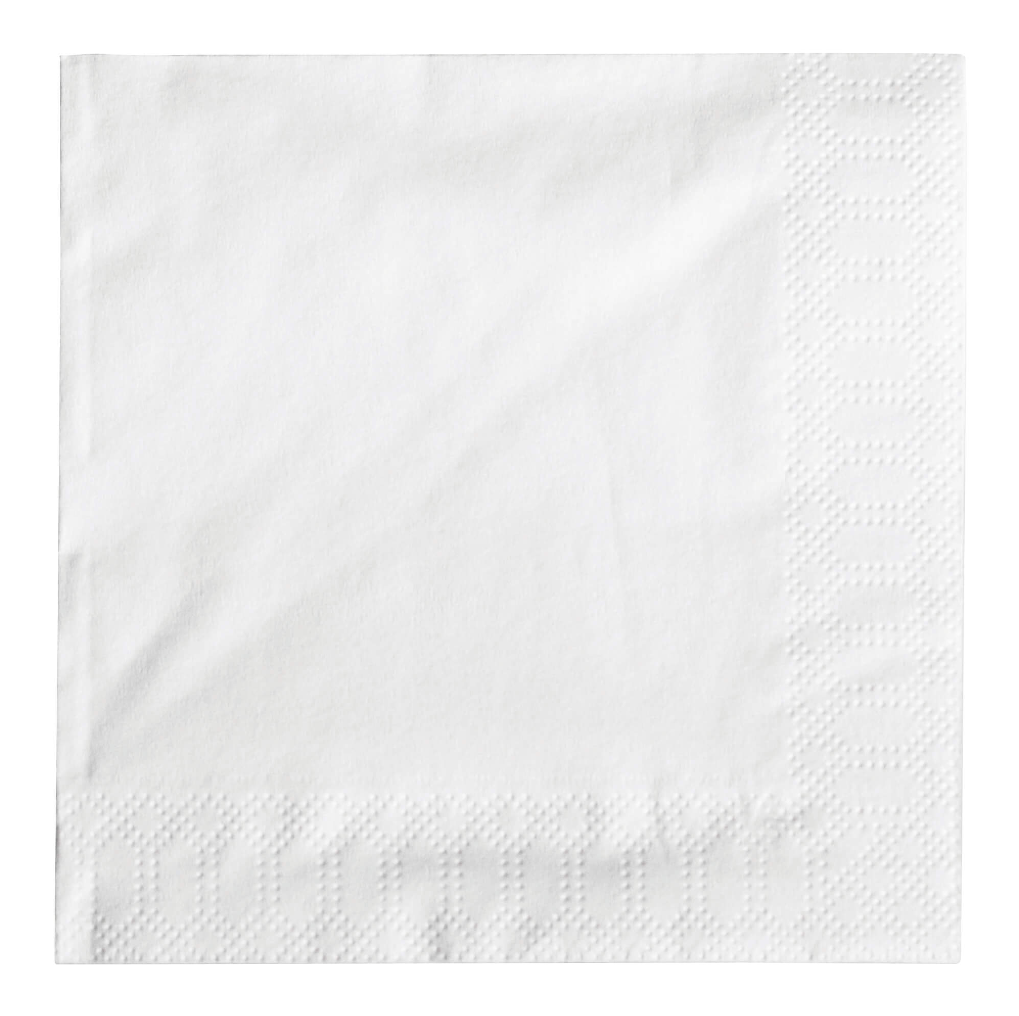 Serviettes Cocktail Duni, cellulose, 3 plis, 24x24cm - blanc (250 pcs.)