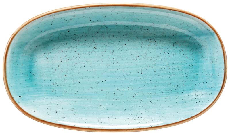 Bonna Aura Aqua Assiette Gourmet ovale 34x19cm turquoise - 6 pièces