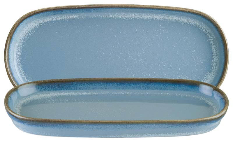 Bonna Sky Plateau Hygge profond ovale 21x10cm bleu - 12 pièces