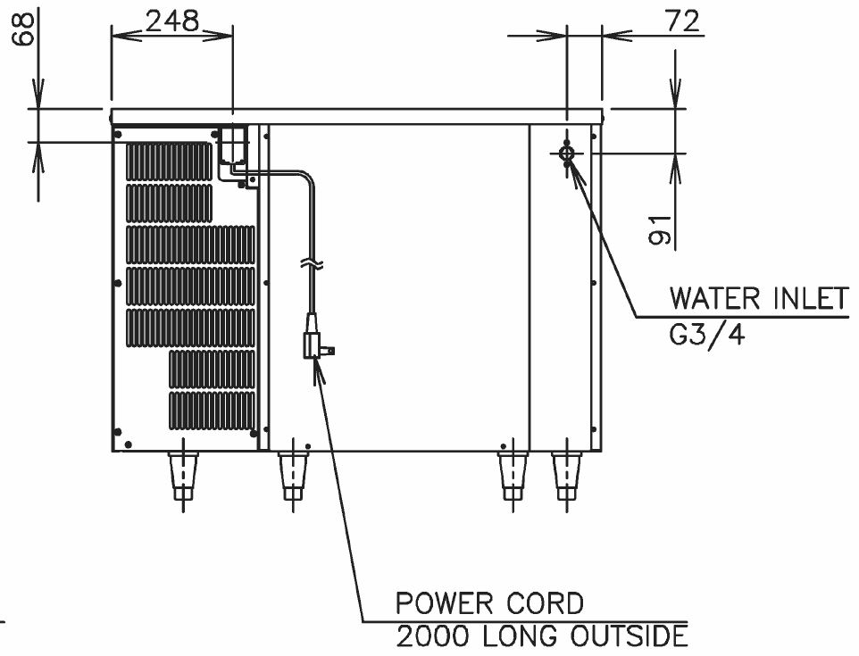 Hoshizaki IM-100CNE-HC-32 (Machine à glaçons en cube 92kg)