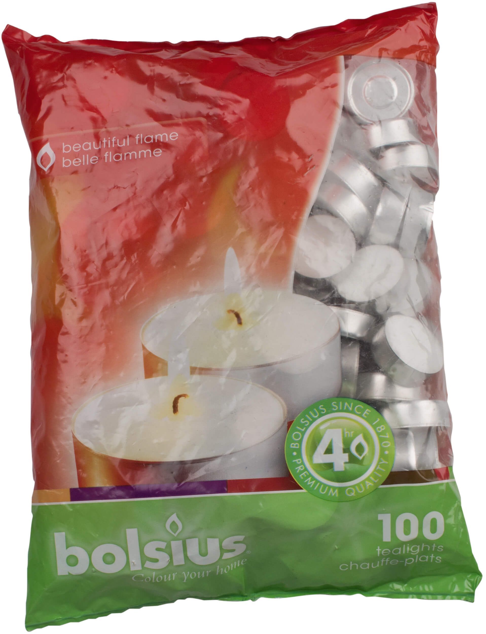 Bougies chauffe-plat, blanc - 4 heures (100 pcs)