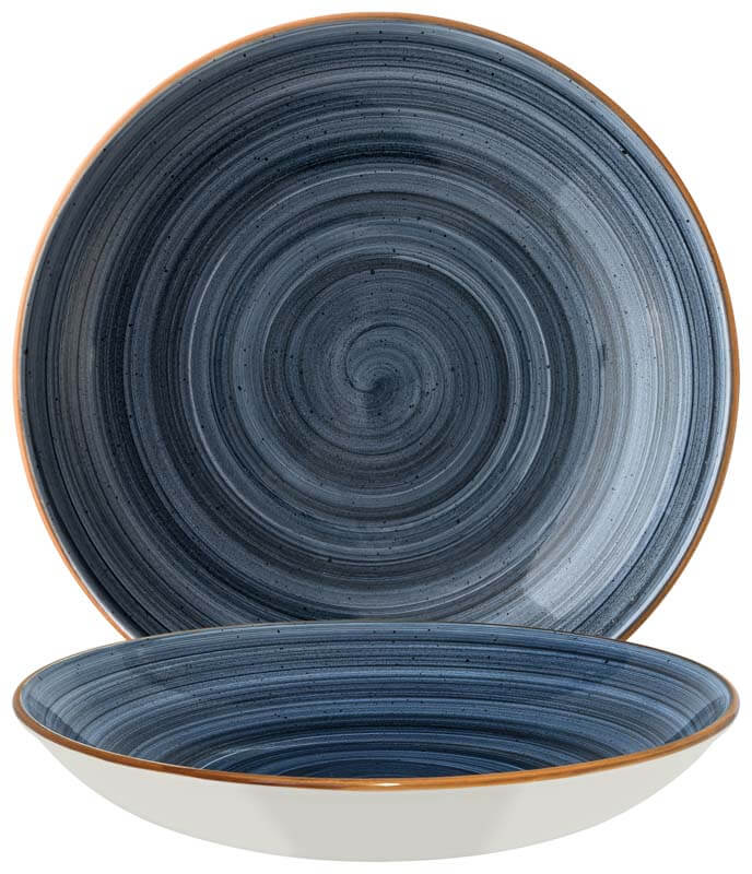 Bonna Aura Dusk Bloom Assiette creuse 23cm bleu - 6 pièces