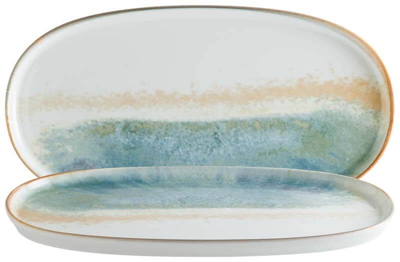 Bonna Fium Plateau Hygge ovale 30x16cm bleu - 6 pièces