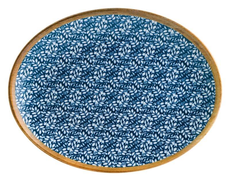 Bonna Lupin Moove plat ovale 25x19cm bleu - 12 pièces