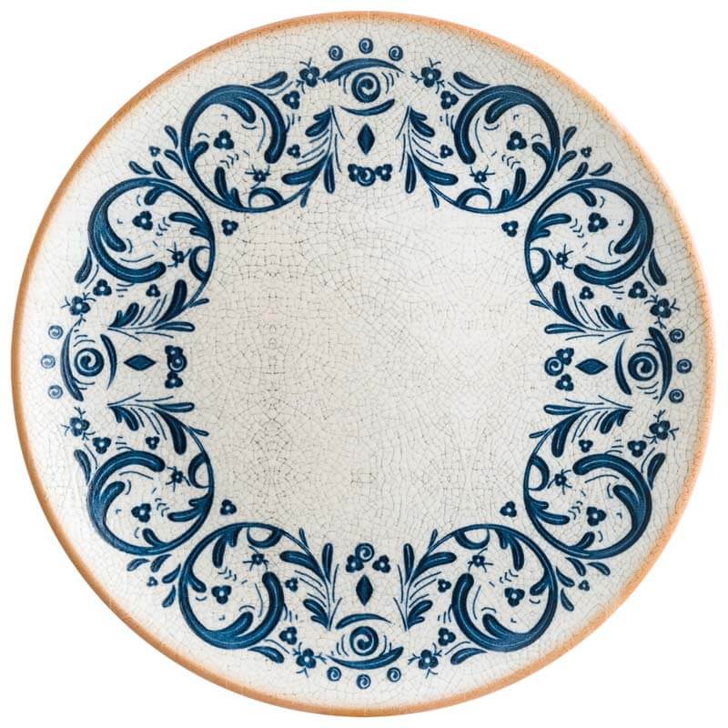 Bonna Viento Gourmet Assiette plate 25cm bleu - 12 pièces