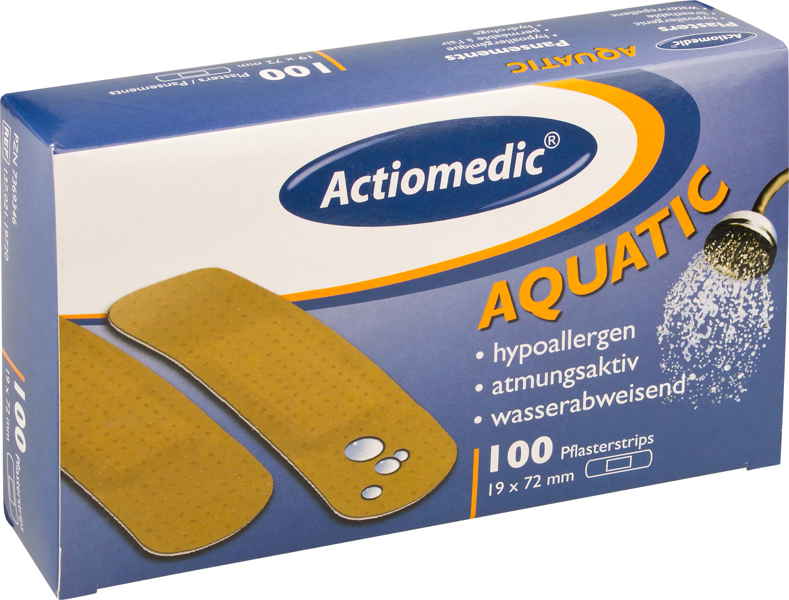 Bande adhésive, Aquatic - Actiomedic, 19mm x 72mm, 100 pcs.