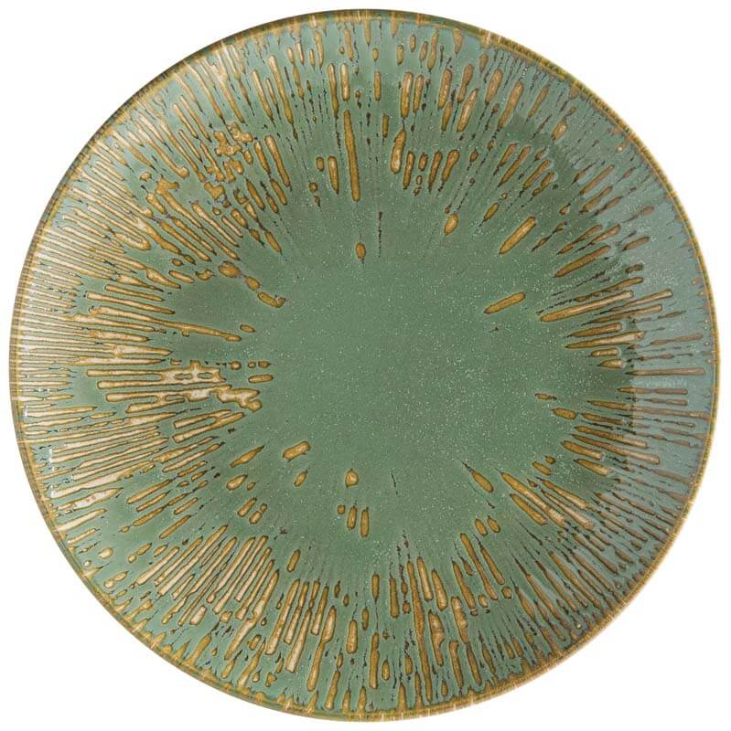 Bonna Snell Sage Gourmet Assiette plate 30cm vert - 6 pièces