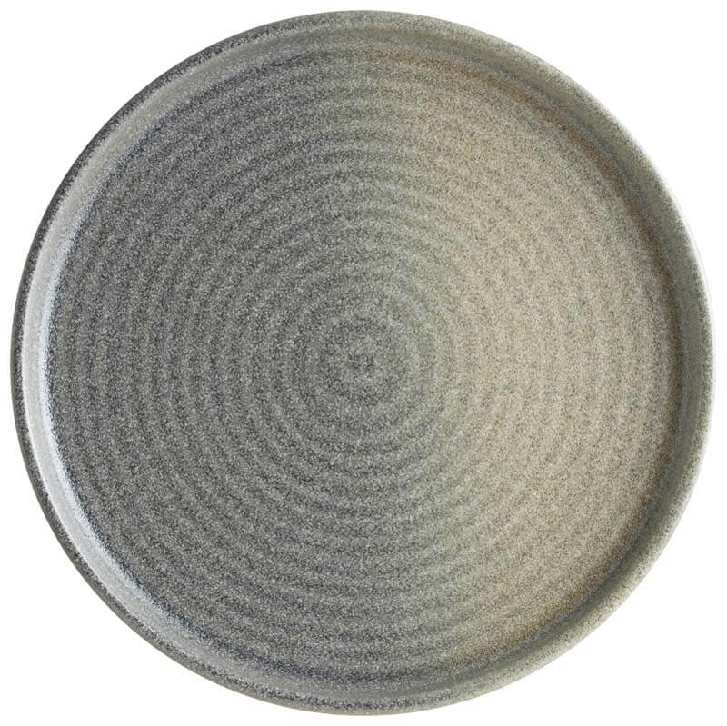 Bonna Hornfels Assiette plate Ripple 26cm gris - 6 pièces