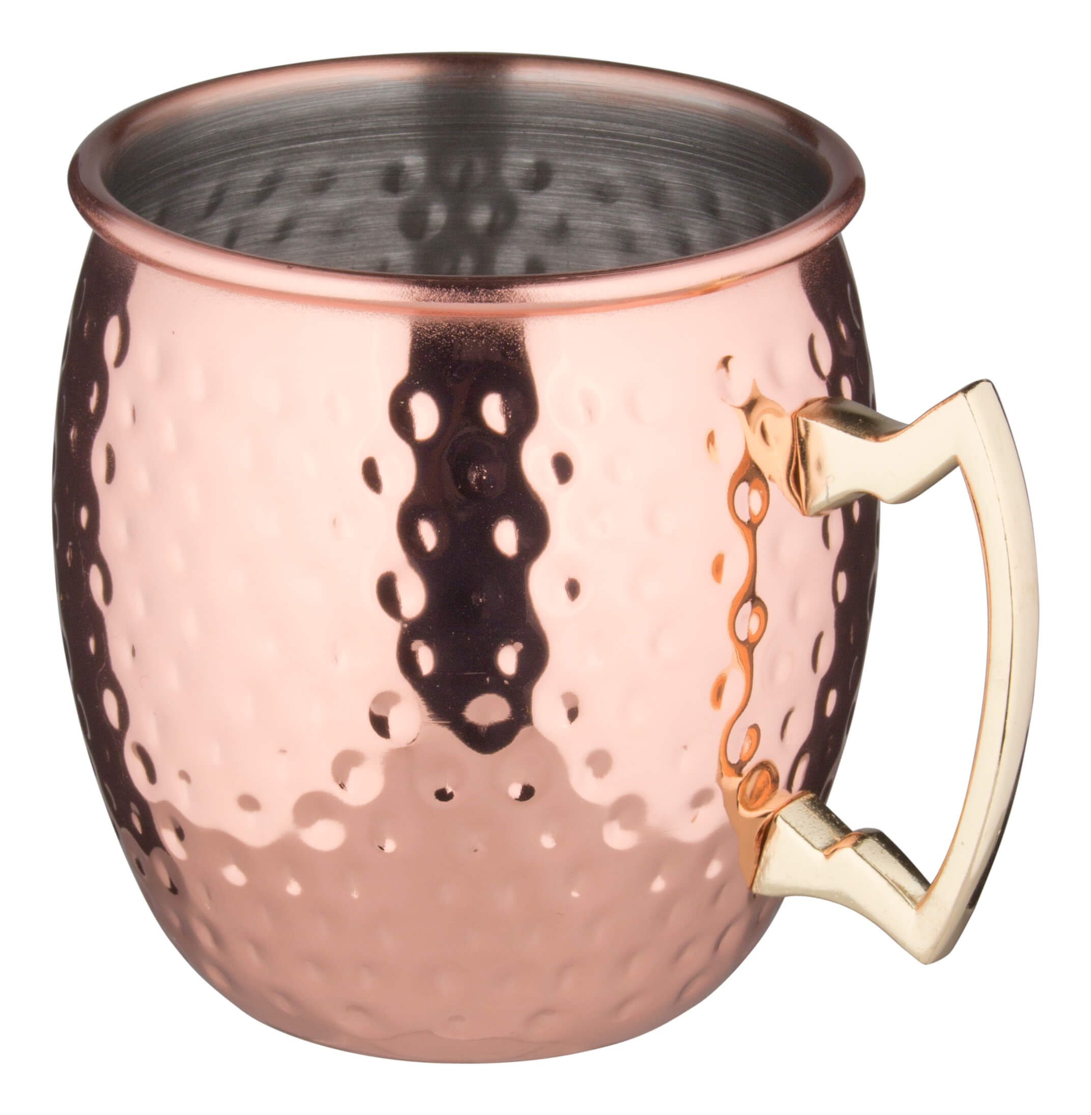 Gobelet Moscow Mule en acier inoxydable, cuivré, martelé - 550ml