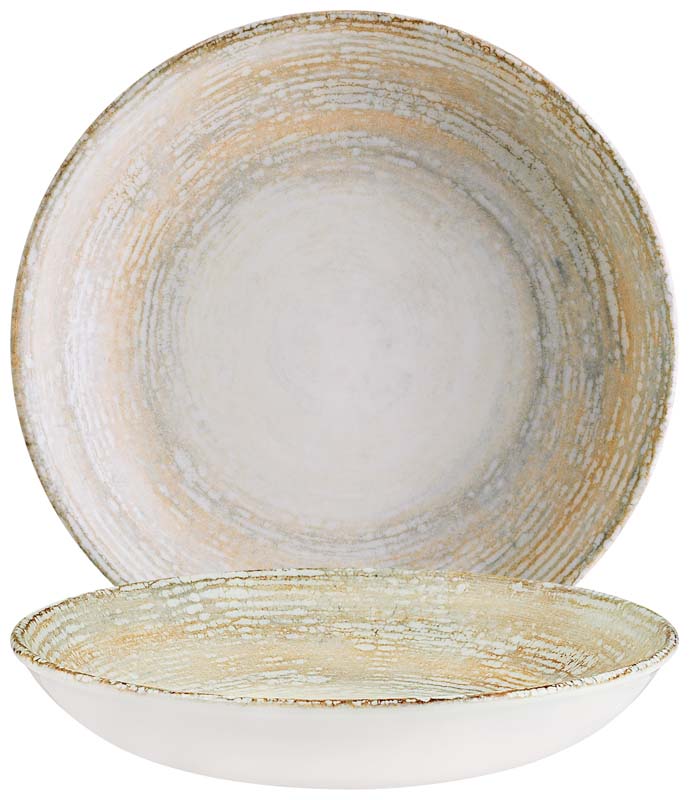 Bonna Patera Bloom Assiette creuse 25cm beige - 6 pièces