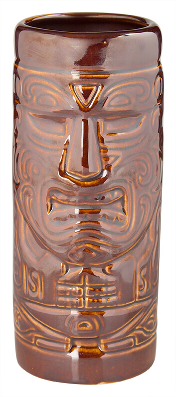 Tiki gobelet Aztec, marron - 460ml