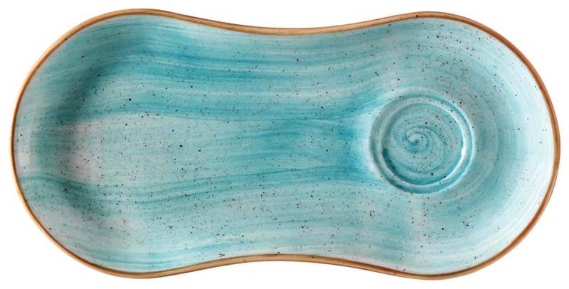 Bonna Aura Aqua Gourmet Plateau de service 25x12cm turquoise - 12 pièces