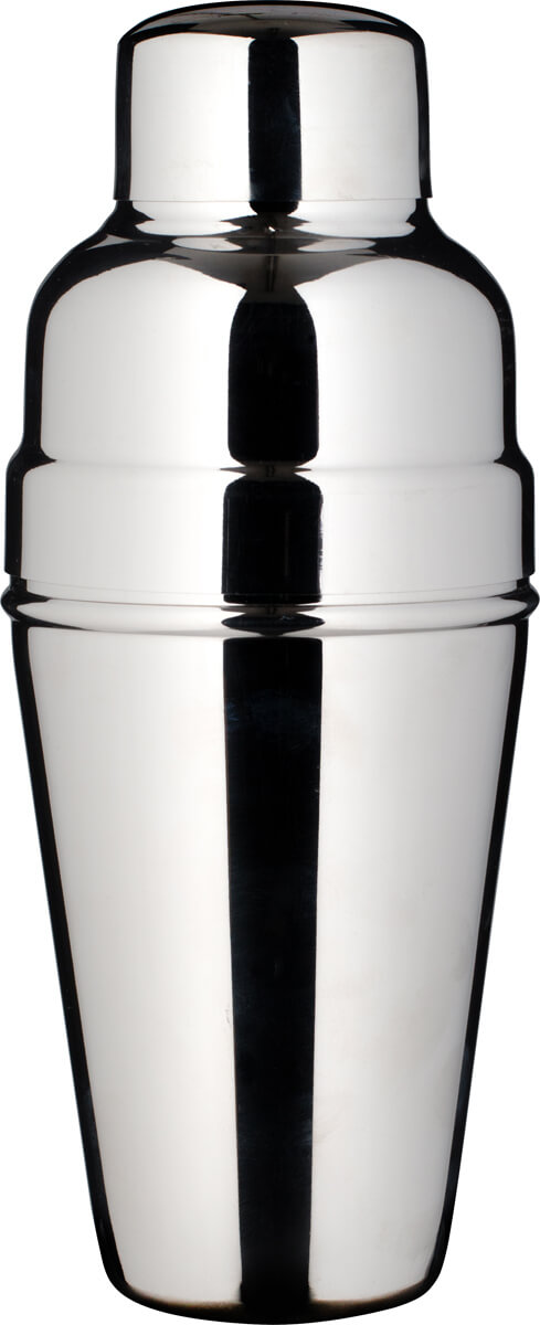 Shaker à cocktail, BAR AID, acier inoxydable brillant, trois pièces (500ml)