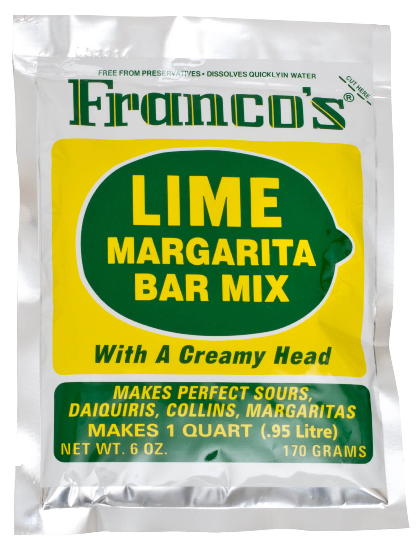 Franco's Bar Mix - Lime Margarita Mix 170gr / 0,95l