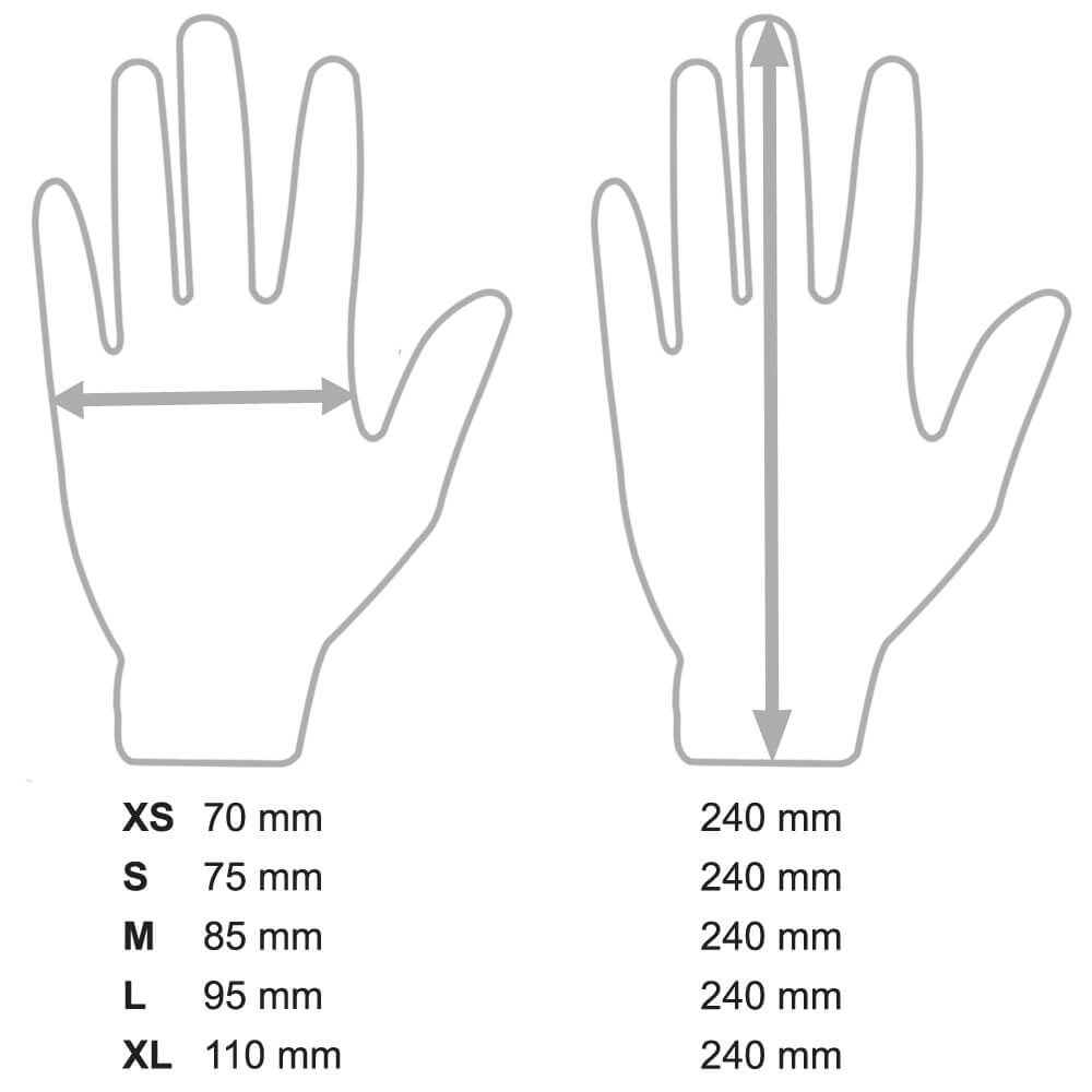 Gants en latex blanc, non poudrés - L (100 pcs)