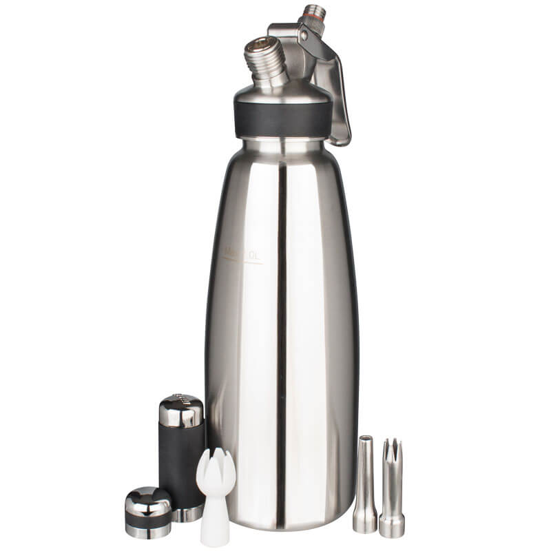 Siphon à crème Mosa, inox poli - 1000ml