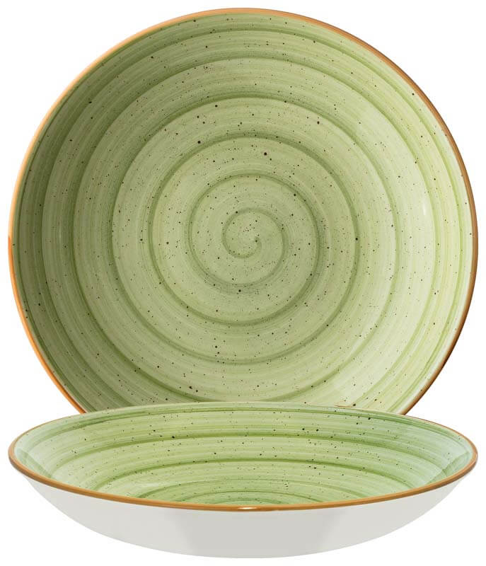 Bonna Aura Therapy Bloom Assiette creuse 23cm vert - 6 pièces