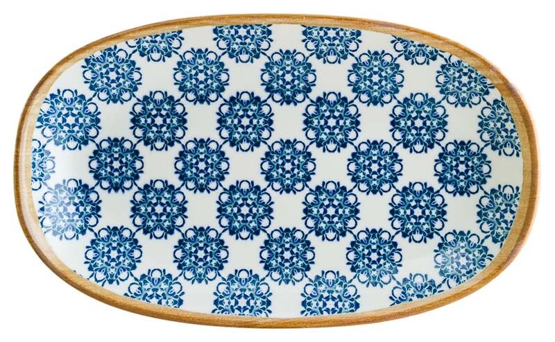 Bonna Lotus Gourmet plat ovale 15x8,5cm bleu - 12 pièces