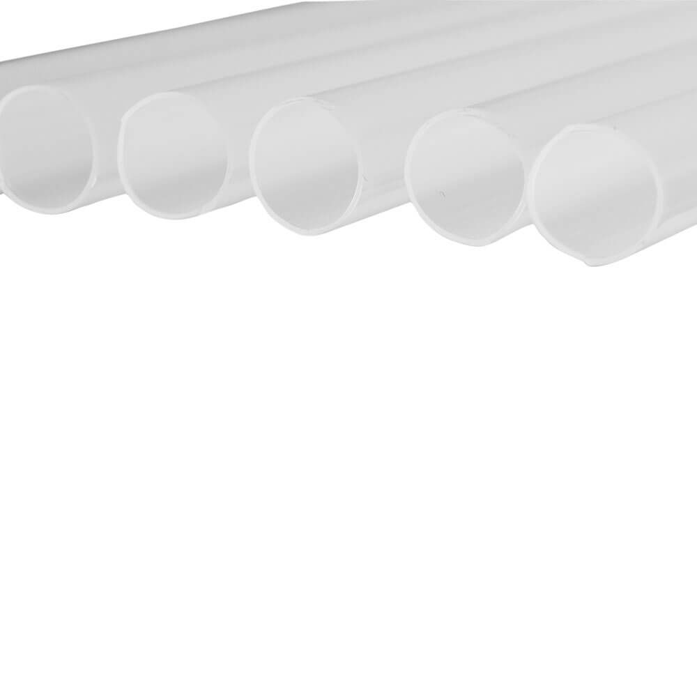 Pailles, plastique réutilisable (8x240mm) - transparent (135 pcs)