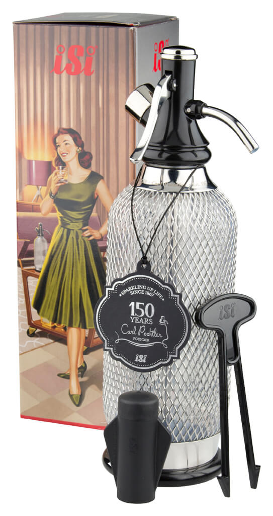 Soda Siphon à eau gazeuse Classic, avec filet, iSi - 1l