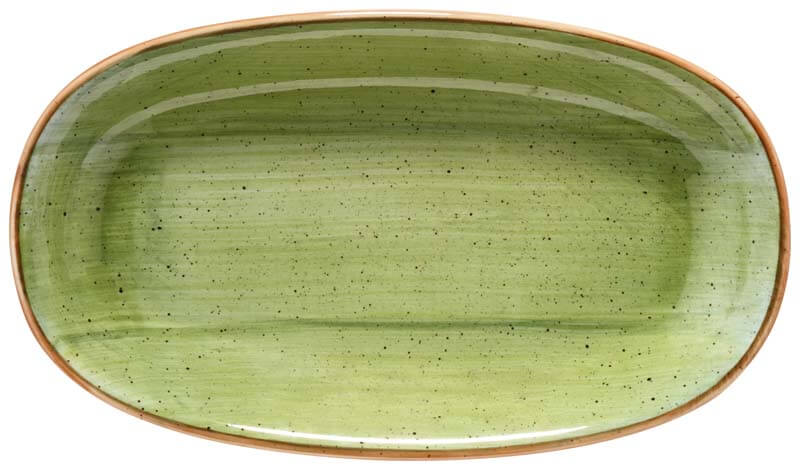 Bonna Aura Therapy Assiette Gourmet ovale 34x19cm vert - 6 pièces