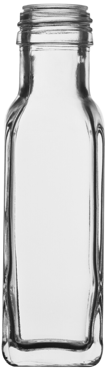 Bouteille de verre carrée - 100ml