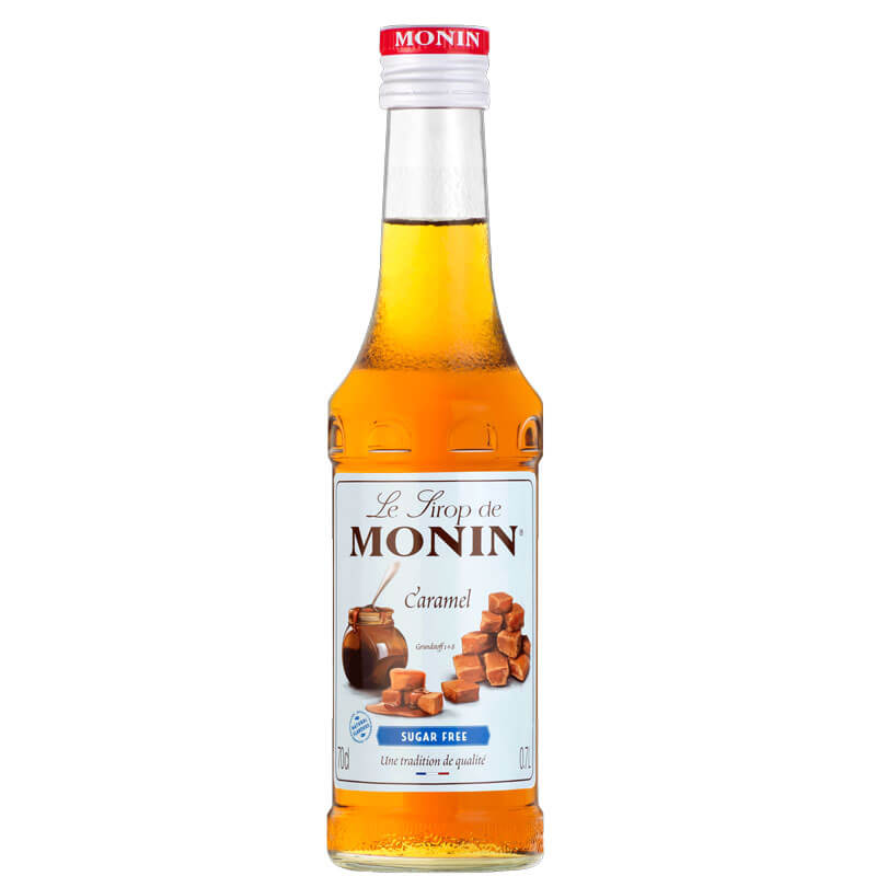 Caramel allégé en sucre (light) - Sirop Monin petite bouteille (0,25l)