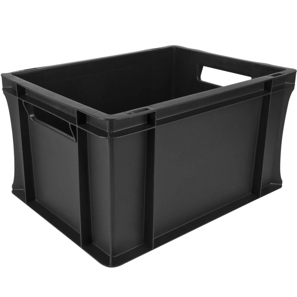 Caisse de transport Euronorm noire - 40x30x22cm