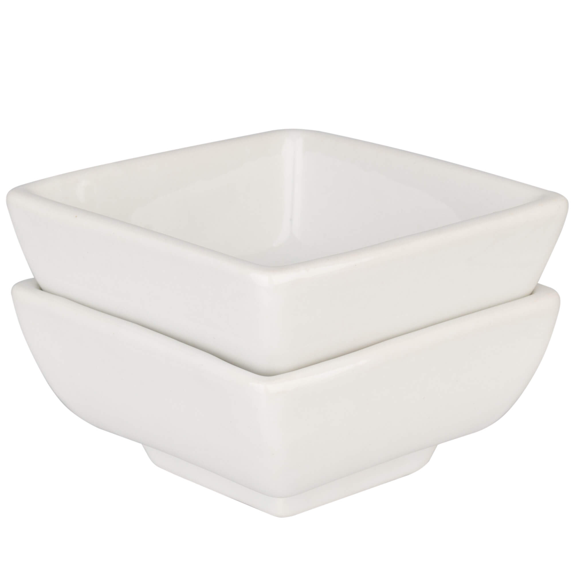 Bol à dips carré, porcelaine, blanc - 7x7x4cm