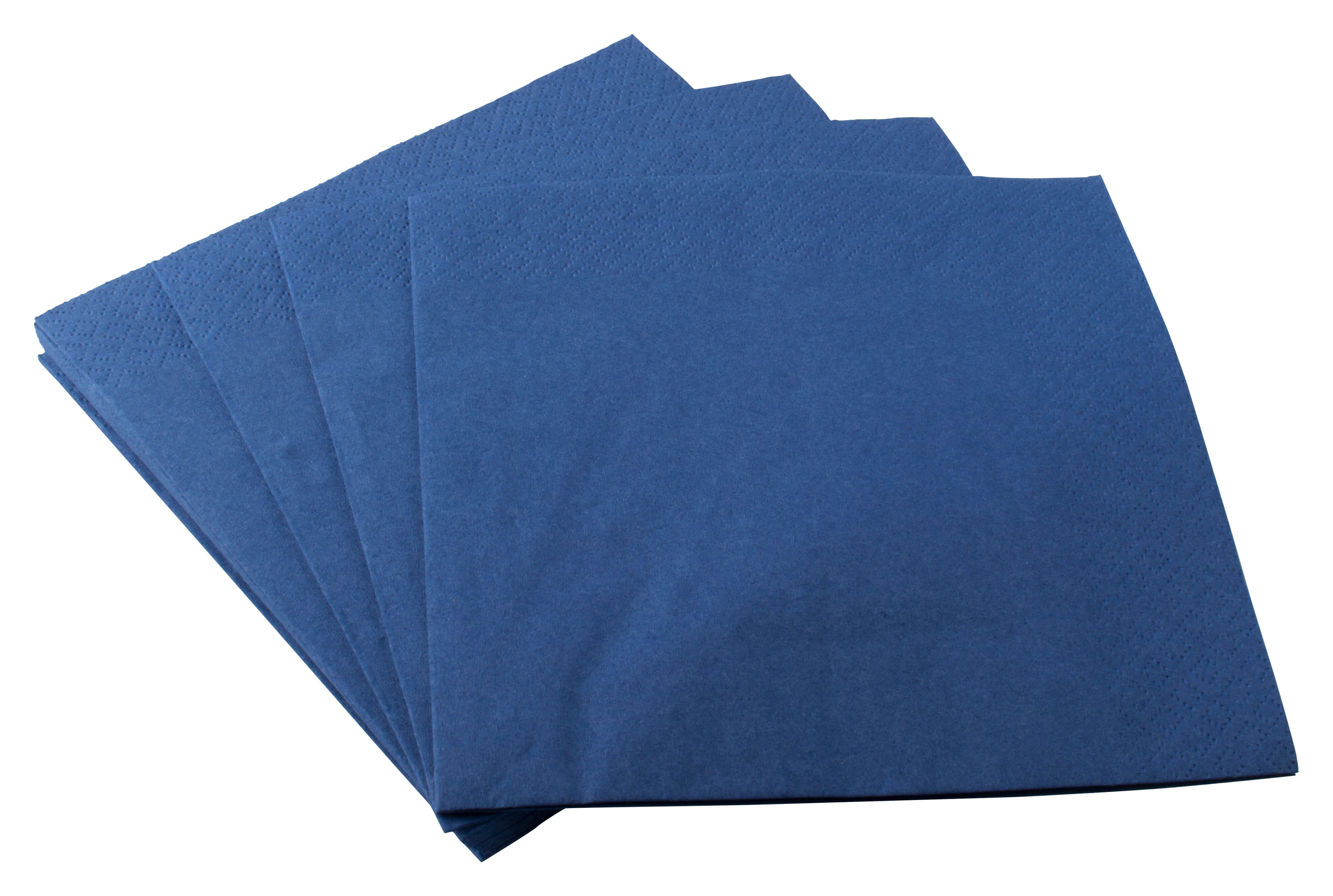 Serviette de table en cellulose, bleu - 3 plis. - 33 x 33cm (250 pcs.)