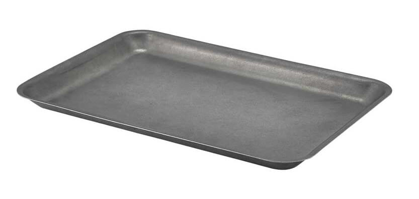 Plateau, inox, vintage - 31,5x21,5cm