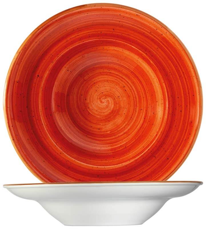 Bonna Aura Terracotta Assiette à pâtes Gourmet 27cm orange - 6 pièces