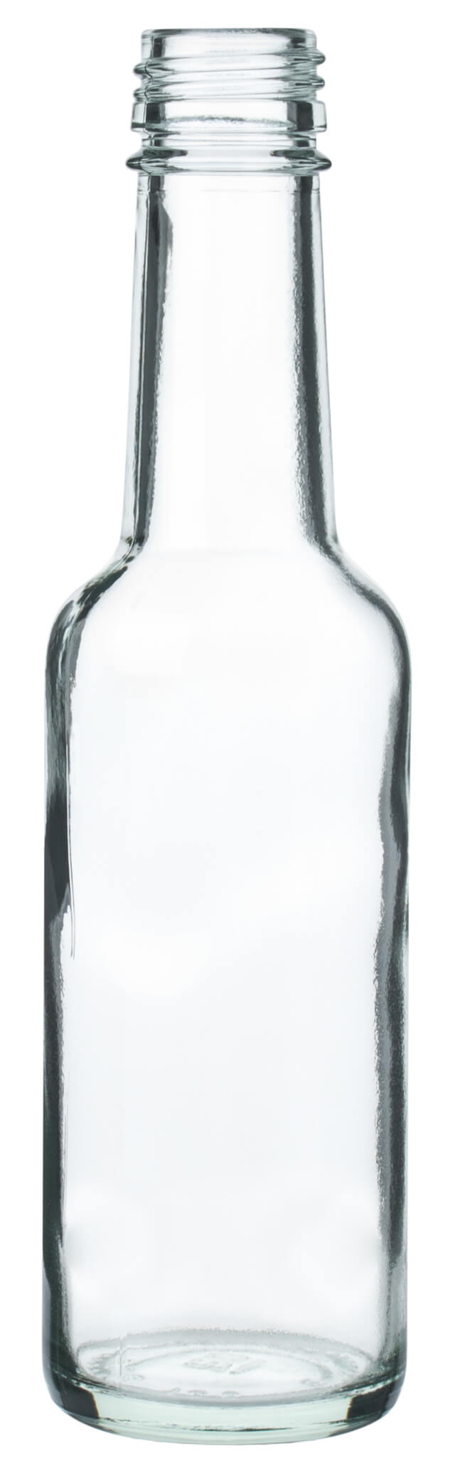 Bouteille de verre à col droit claire - 200ml