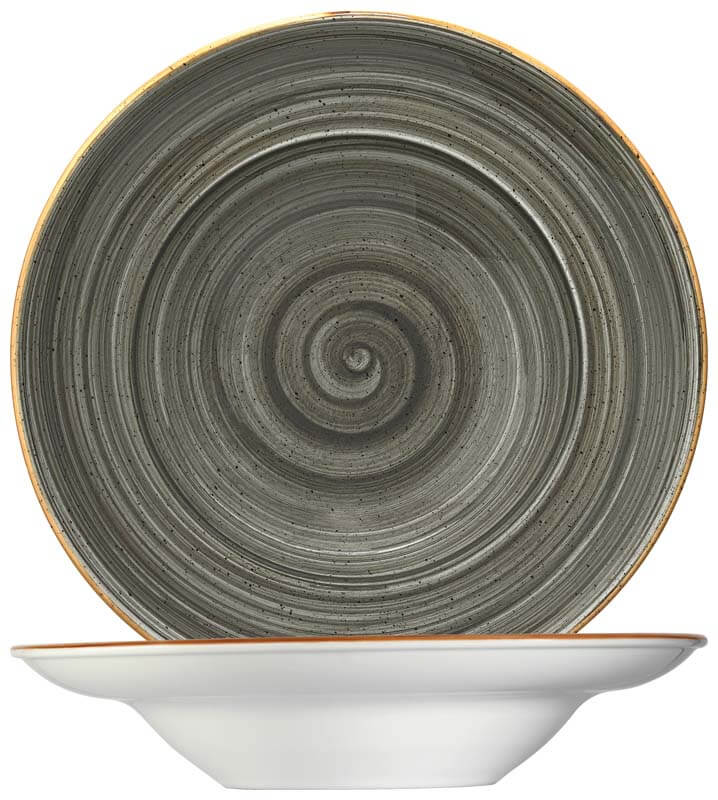 Bonna Aura Space Assiette à pâtes Gourmet 27cm grise - 6 pièces