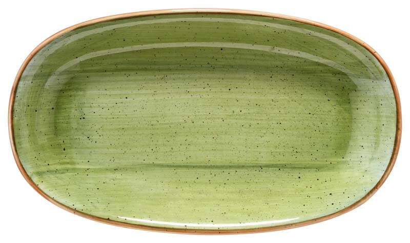 Bonna Aura Therapy Assiette Gourmet ovale 19x11cm vert - 12 pièces