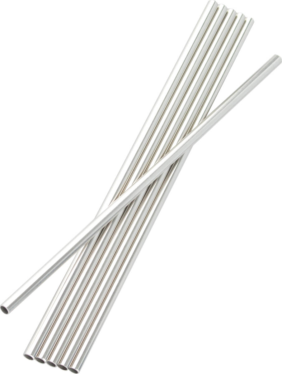 Pailles, acier inoxydable (6x230mm) - 6 pcs.