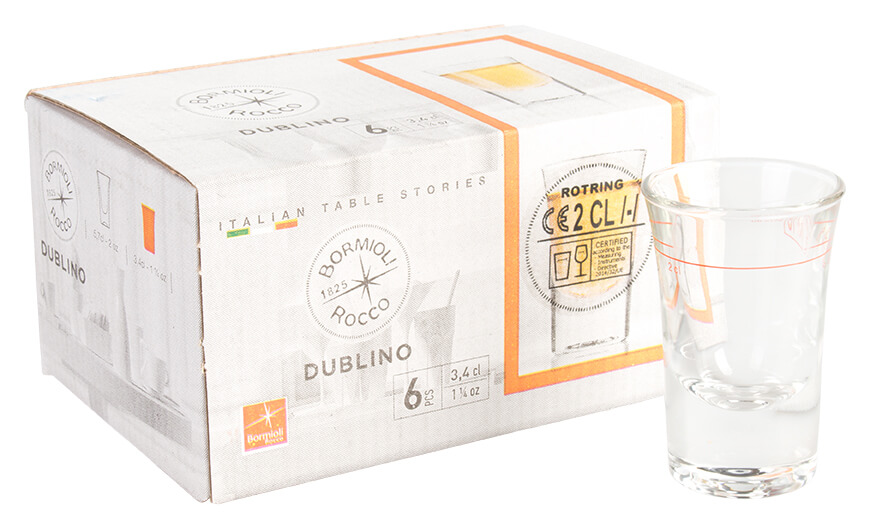 Verre à shot Dublino - 34ml, 2cl chêne (6 pcs)